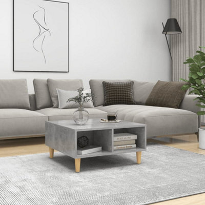 Vidaxl Coffee Table Concrete 60X60x30 Cm Engineered Wood Grey