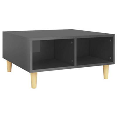 Vidaxl Coffee Table High Gloss 60X60x30 Cm Engineered Wood Grey
