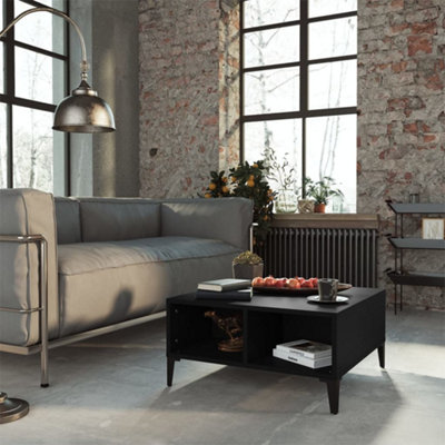 Vidaxl Coffee Table 60X60x30 Cm Engineered Wood Black