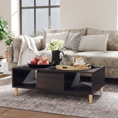 Vidaxl Coffee Table High Gloss Grey 103.5X60X35 Cm Engineered Wood from B&Q