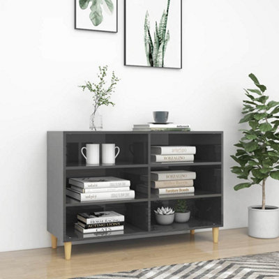 Vidaxl Sideboard High Gloss Grey 103.5X35X70 Cm Engineered Wood from B&Q