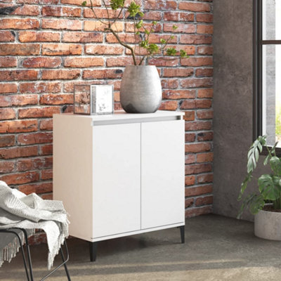 Vidaxl Sideboard White Engineered Wood Book Storage Cabinet Indoor Furniture - Image 3