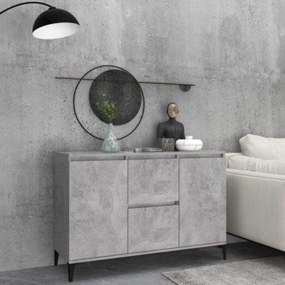 Vidaxl Sideboard Concrete Grey Engineered Wood Storage Cabinet Standing Shelf - Image 3