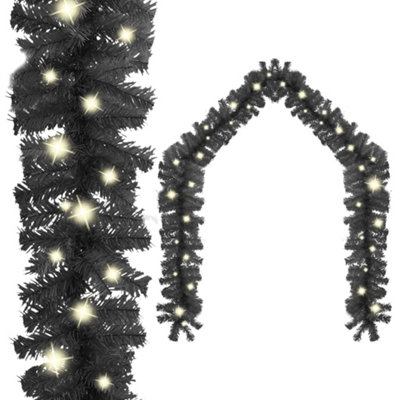 Vidaxl Christmas Garland With Led Lights 5 M Garlands Black