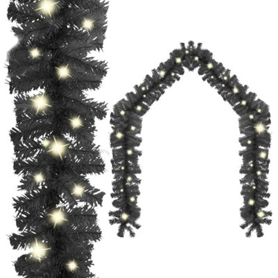 Vidaxl Christmas Garland With Led Lights 10 M Black Garlands from B&Q