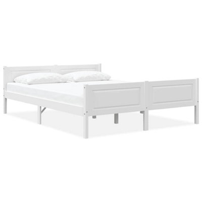 Vidaxl Bed Frame Without Mattress Solid Pinewood 160X200 Cm White