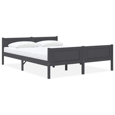 Vidaxl Bed Frame Without Mattress Solid Pinewood Grey 160X200 Cm from B&Q