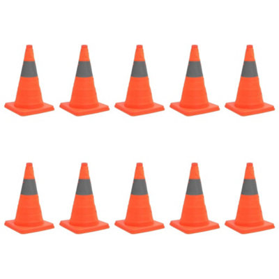 Vidaxl Pop-Up Traffic Cones 10 Pcs 42 Cm from B&Q
