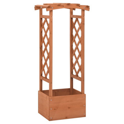 Vidaxl Trellis Planter With Arch 49X39X117 Cm Firwood from B&Q