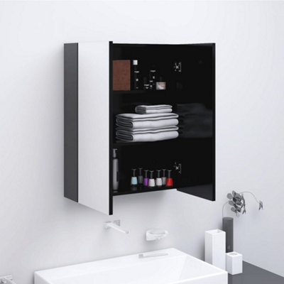 Vidaxl Bathroom Mirror Cabinet 60X15x75 Cm Mdf Anthracite