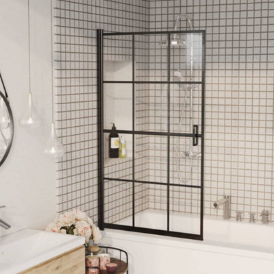 Vidaxl Shower Enclosure Esg 80X140 Cm Black