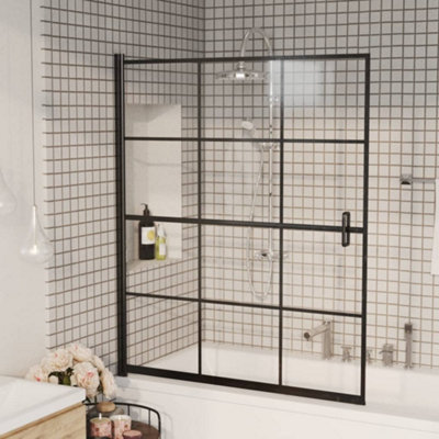 B&Q -  Shower Enclosure Esg 116X140 Cm Black