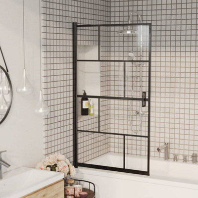 Vidaxl Shower Enclosure Esg 80X140 Cm Shower Enclosures Black