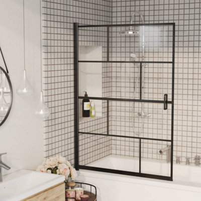Vidaxl Shower Enclosure Esg 100X140 Cm Black
