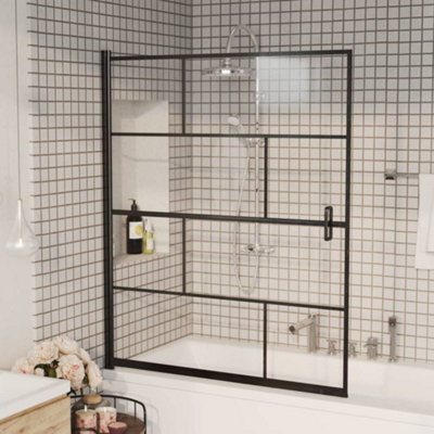 B&Q -  Shower Enclosure Esg 116X140 Cm Black