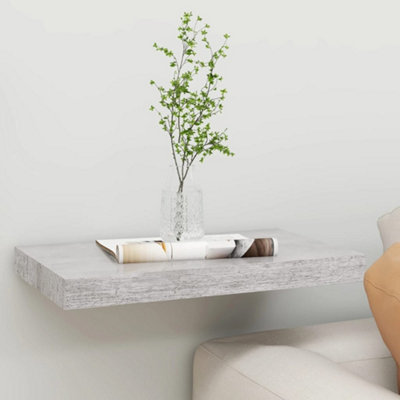 Vidaxl Floating Wall Shelf Concrete Grey 40X23X3.8 Cm Mdf from B&Q