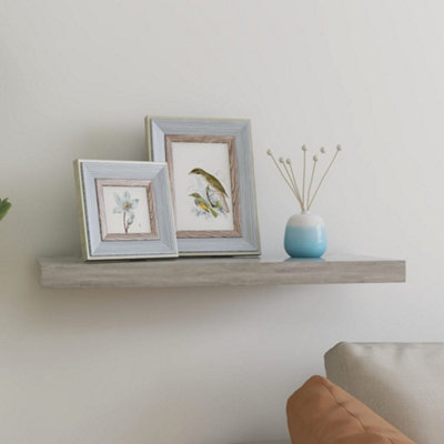 Vidaxl Grey Floating Wall Shelf Concrete 60X23.5x3.8 Cm Mdf