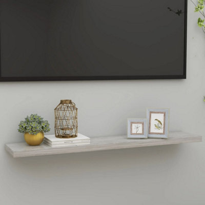 B&Q -  Floating Wall Shelf Concrete Grey 120X23.5X3.8 Cm Mdf