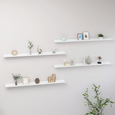 Vidaxl Wall Shelves 4 Pcs 115X9x3 Cm White