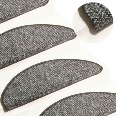 Vidaxl Carpet Stair Treads 15 Pcs 56X17x3 Cm Anthracite