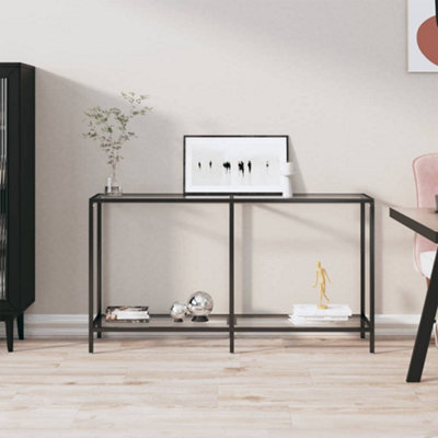 Vidaxl Console Table Transparent 140X35x75.5 Cm Tempered Glass Console Tables