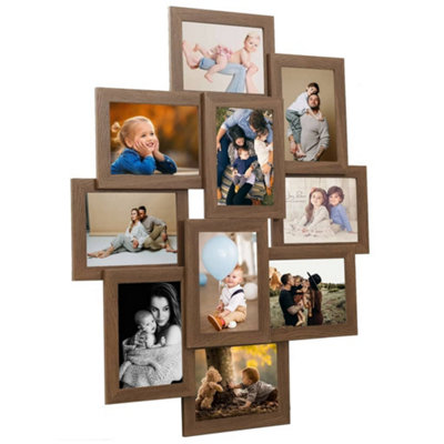 Vidaxl Collage Photo Frame For 10X(13X18 Cm) Picture Light Brown Mdf from B&Q