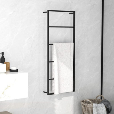 Vidaxl Towel Rack Black 45X10X115 Cm Steel from B&Q