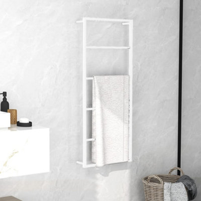 Vidaxl Towel Rack White 45X10X115 Cm Steel from B&Q