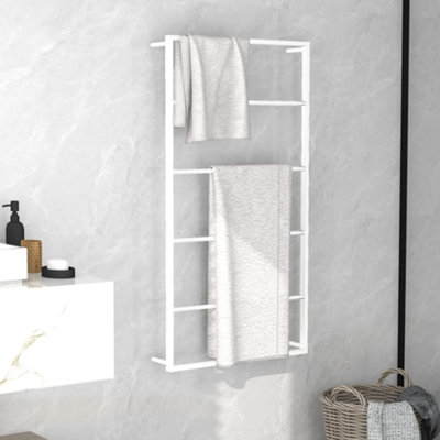 Vidaxl Towel Rack White 60X10X116 Cm Steel from B&Q