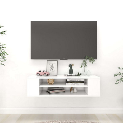 Vidaxl Hanging Tv Cabinet 100X30x26.5 Cm Engineered Wood White