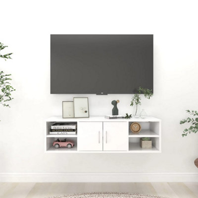 B&Q -  Wall Shelf White 102X30X29 Cm Engineered Wood