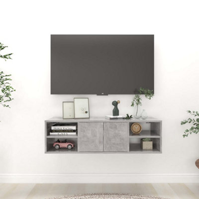 B&Q -  Wall Shelf Concrete Grey 102X30X29 Cm Engineered Wood