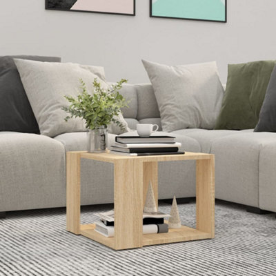 Vidaxl Coffee Table Sonoma Oak 40X40x30 Cm Engineered Wood Small