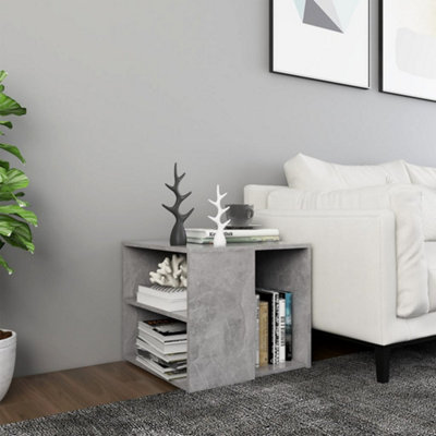 VIDAXL Side Table - Concrete Grey - 50x50x45 cm - Engineered Wood - Image 3