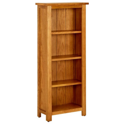 B&Q -  4-Tier Bookcase 45X22X110 Cm Solid Oak Wood