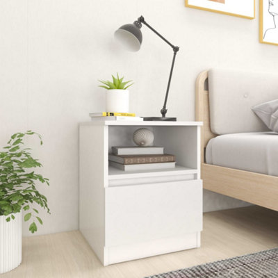 B&Q -  Bed Cabinet White 40X40X50 Cm Engineered Wood