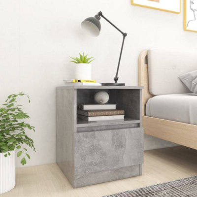 VidaXL Bed Cabinets 2 Pcs Grey 40x40x50 cm Engineered Wood - Image 3