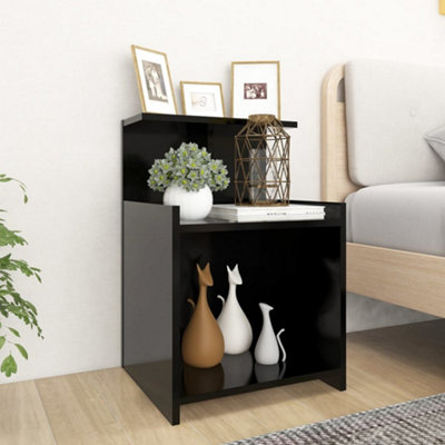 VidaXL Bedside Cabinets - 2 Pcs Black - 40x35x60 cm - Engineered Wood - Image 3
