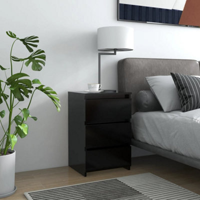 B&Q -  Bed Cabinet Black 40X35X62.5 Cm Engineered Wood