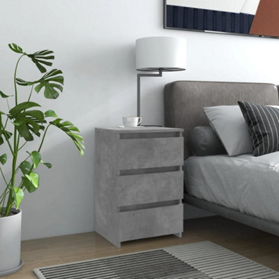 VidaXL Bed Cabinet - Concrete Grey - 40x35x62.5 cm - Engineered Wood - Image 3