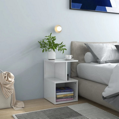 Vidaxl Bedside Cabinet High Gloss White 35X35X55 Cm Engineered Wood from B&Q