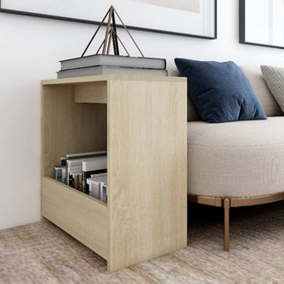 B&Q -  Side Table Sonoma Oak 50X26X50 Cm Engineered Wood