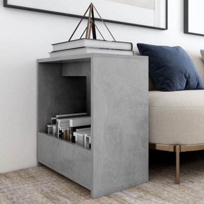 Vidaxl Side Table Concrete 50X26x50 Cm Engineered Wood Grey