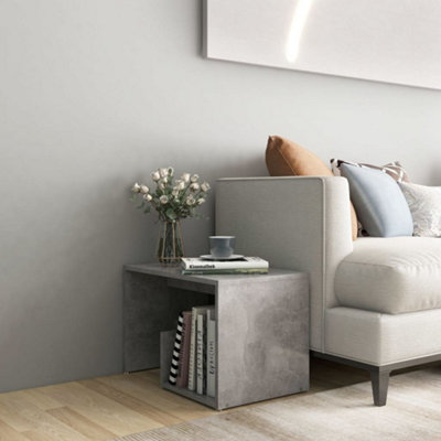 Vidaxl Side Table Concrete Grey 59X36X38 Cm Engineered Wood Side Tables from B&Q