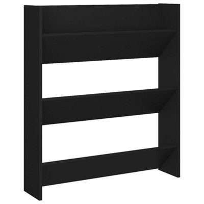B&Q -  Wall Shoe Cabinet Black 80X18X90 Cm Engineered Wood