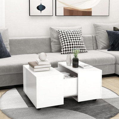 B&Q -  Coffee Table White 60X60X38 Cm Engineered Wood