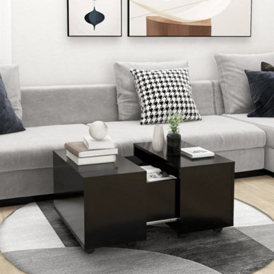 B&Q -  Coffee Table Black 60X60X38 Cm Engineered Wood