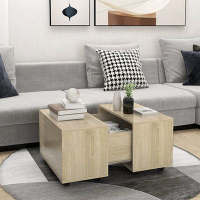 Vidaxl Coffee Table Sonoma Oak 60X60X38 Cm Engineered Wood