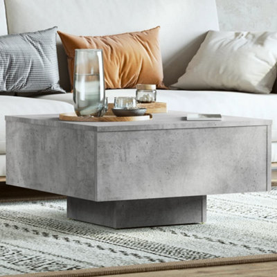 B&Q -  Coffee Table Concrete Grey 60X60X31.5 Cm Engineered Wood Coffee Tables