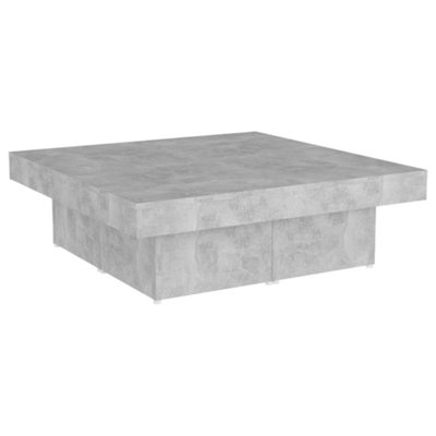 Vidaxl Coffee Table - 90x90x28 cm - Concrete Grey - Engineered Wood - Image 3